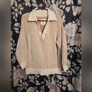 Aerie Spread Collar Textured Sweater